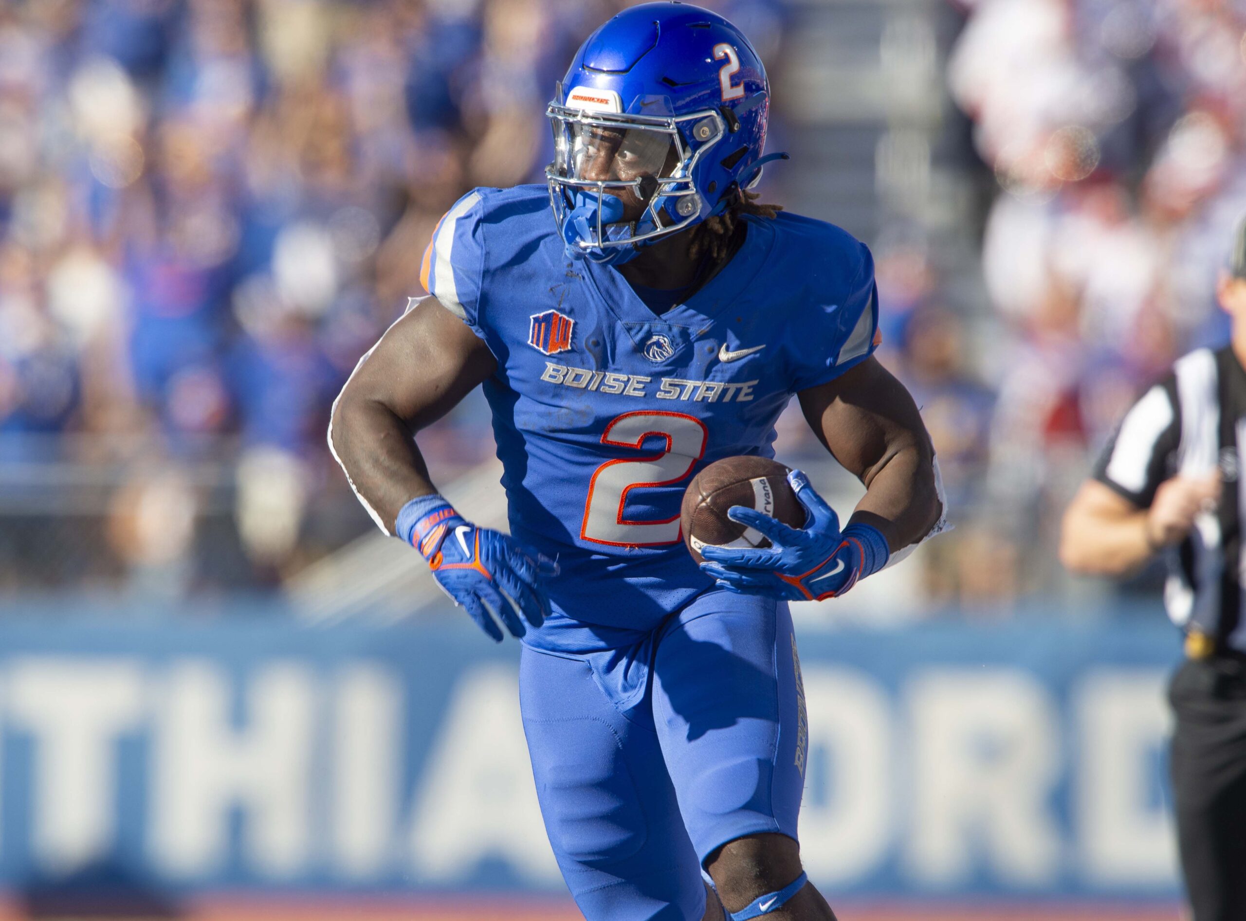 Boise State running back during game.